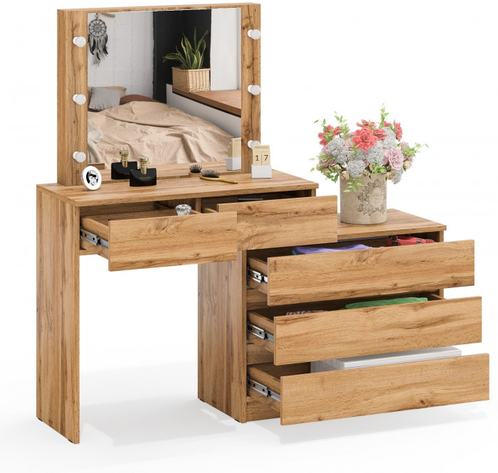 Стол косметический с подсветкой 110, дуб вотан