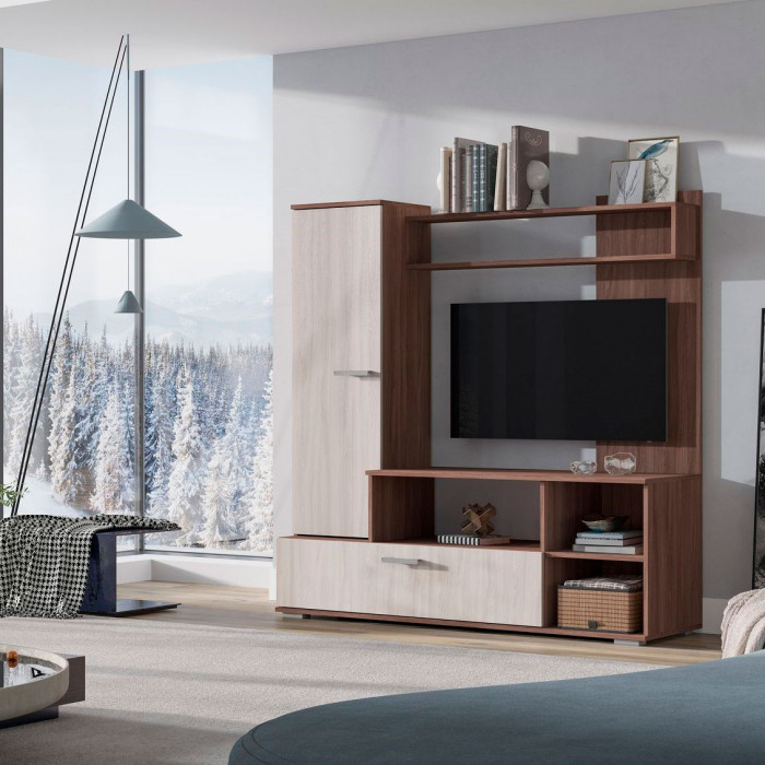 Гостиная Лима ЛДСП шимо темный/шимо светлый