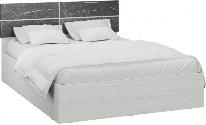 Теана Кровать 160+настил ЛДСП, ясень анкор светлый/мрамор дарк