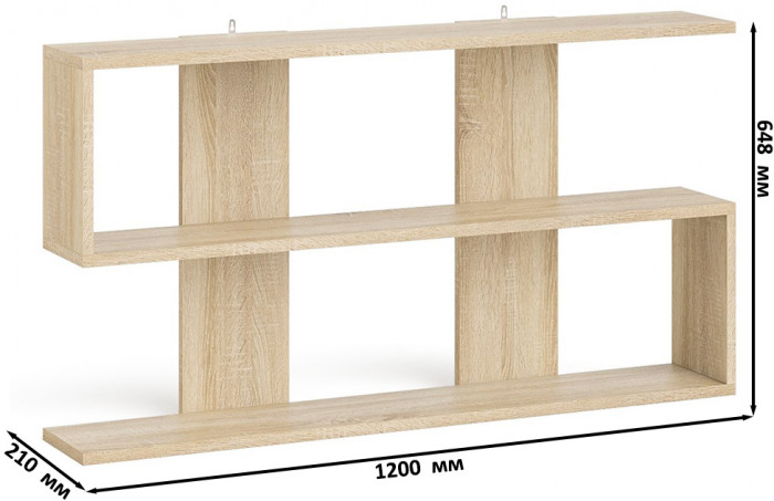 Мори письменный стол МСП1200.1 + Тумба ТМП400.1 + Полка 1200, дуб сонома