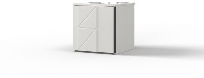 Прикроватная тумбочка "Агата" - Белый текстурный/Дуб полярный