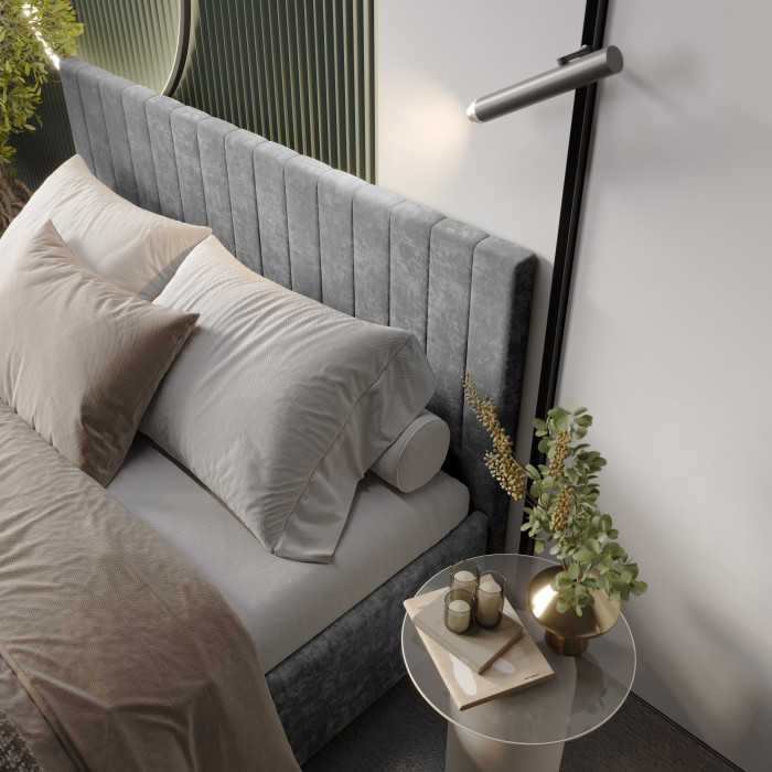 Кровать с подъемным механизмом Хлоя 1,6м, Хром