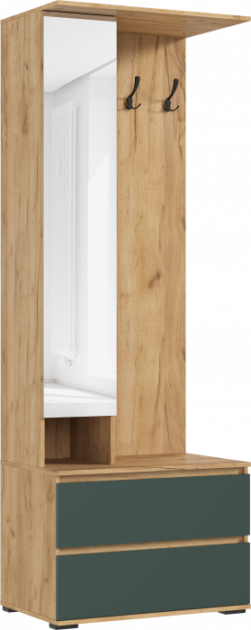 Норд Прихожая, композиция №3, Дуб крафт/Изумрудный