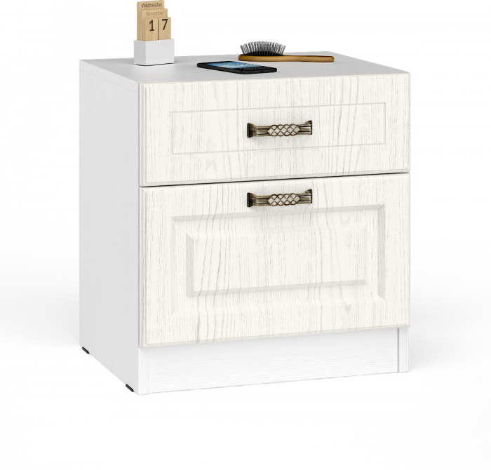 Ливерпуль Спальня № 5 Кровать 11.08ОСН + Тумба 08.146 + Полка 10.117 + Комод 10.103 + Полка 10.118