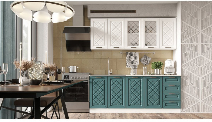 Кухня МДФ Агава 2000, Акация белая