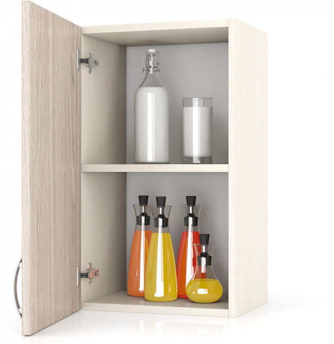 Кухня Мери ШВ400 Шкаф 40 см., цвет дуб/ясень шимо светлый, ШхГхВ 40х30х67 см., универсальная дверь