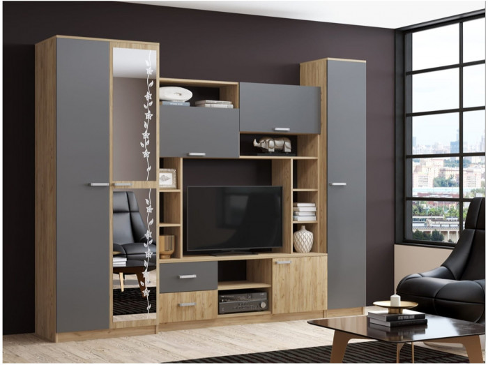 Гостиная Флора-4 ЛДСП (Дуб Сонома)