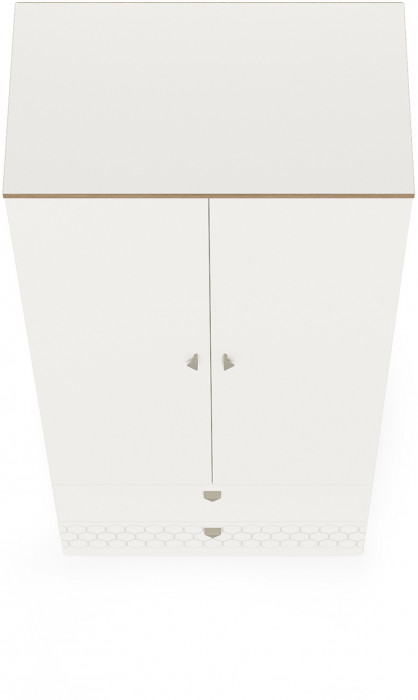 Эйп 13.334 Шкаф для одежды, цвет белый/дуб белый, ШхГхВ 85х51,1х183,8 см., универсальная сборка