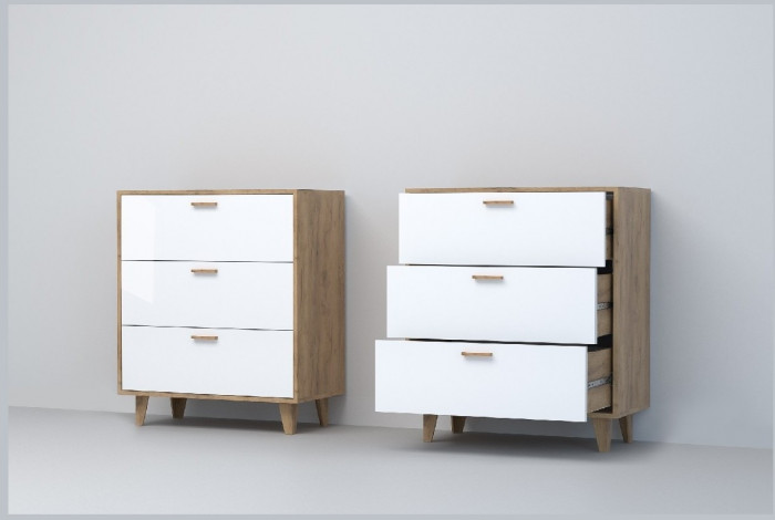 Эго Комод К-3 НГ (Камень Темный/Бетон Светлый)