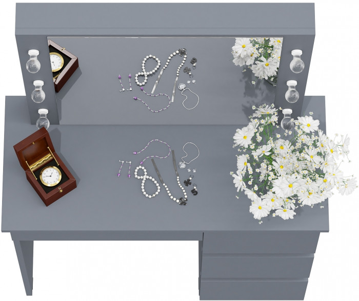 Стол косметический с подсветкой Сура, графит